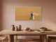Wedding Couple & Dog Wide Wall Art — Original Palette-Knife Oil, Golden Ochre & Navy