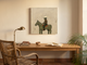 Cowboy on Horseback Wall Art — Original Palette-Knife Oil, Olive & Rust