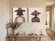 Women in Hats — Set of 2 Original Oils, Mauve & Rose