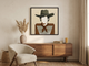 Cowboy in a Checked Shirt Wall Art — Original Palette-Knife Oil, Olive & Brown