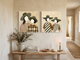 Women in Hats, Two Pairs — Set of 2 Original Oils, Olive & Cream