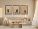Devotion Triptych — 3 Original Oils, Moss & Mocha
