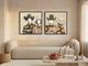 Cowboy & Cowgirl, Front & Back — Set of 2 Original Oils, Olive & Sienna
