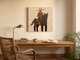 Cowgirl on Horseback Wall Art — Original Palette-Knife Oil, Brown & Ochre