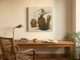 Cowboy in a Cactus Field Wall Art — Original Palette-Knife Oil, Olive & Rust