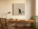 Man Walking His Dachshund Wall Art — Original Oil, Charcoal & Oxblood