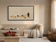 Shepherd and Flock Wide Wall Art — Original Oil Landscape, Chocolate & Rust