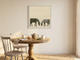 Two Grazing Horses Wall Art — Original Palette-Knife Oil, Olive & Grey