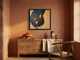 Dark Monolith Abstract Wall Art — Original Palette-Knife Oil, Navy & Ochre