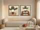 Cowboy, Front and Back — Set of 2 Original Oils, Olive & Sienna