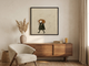 Shepherd Carrying a Lamb Wall Art — Original Palette-Knife Oil, Olive & Rust