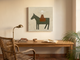 Rider on Horseback Wall Art — Original Palette-Knife Oil, Olive & Rust