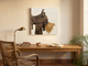 Western Saddle Still Life Wall Art — Original Palette-Knife Oil, Brown & Tan