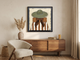 Lady in an Olive Hat Wall Art — Original Palette-Knife Oil, Olive & Rust