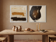 Bands & Monolith — Set of 2 Original Oils, Chocolate & Cream