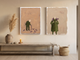 Pigeon-Feeder & Shepherd — Set of 2 Original Oils, Moss & Clay