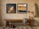 Arch & Bands — Set of 2 Original Oils, Ochre & Navy