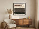 Horizontal Bands Abstract Wall Art — Original Palette-Knife Oil, Taupe & Oxblood