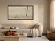 Lone Walker & Bare Tree Wide Wall Art — Original Palette-Knife Oil, Olive & Oxblood