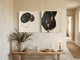 Organic Forms & Monolith — Set of 2 Original Oils, Charcoal & Oxblood