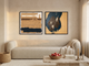 Bands & Monolith — Set of 2 Original Oils, Ochre & Navy