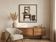 Cowboy Chair Still Life Wall Art — Original Palette-Knife Oil, Brown & Cream