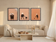 Quiet Tending Triptych — 3 Original Oils, Terracotta & Cream