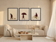 Solitude Triptych — 3 Original Oils, Wine & Cream