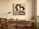 Two Ladies in Olive Hats Wall Art — Original Palette-Knife Oil, Olive & Cream