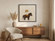 Child on a Pony Wall Art — Original Palette-Knife Oil, Chocolate & Straw