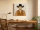 Cowboy in a Vest Wall Art — Original Palette-Knife Oil, Brown & Tan