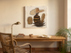 Cowboy in a Cactus Field Wall Art — Original Palette-Knife Oil, Chocolate & Tan