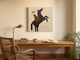 Rider on a Rearing Horse Wall Art — Original Palette-Knife Oil, Chocolate & Rust