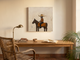 Cowboy on Horseback Wall Art — Original Palette-Knife Oil, Brown & Rust