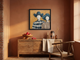 Cowboy & Cowgirl Wall Art — Original Palette-Knife Oil, Slate Blue & Ochre