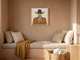 Cowboy from Behind Wall Art — Original Palette-Knife Oil, Brown & Cream