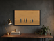Five Walkers Wide Wall Art — Original Oil Landscape, Golden Ochre & Navy