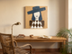Woman in a Wide Hat Wall Art — Original Palette-Knife Oil, Teal & Ochre