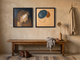 Arch & Organic Forms — Set of 2 Original Oils, Ochre & Navy