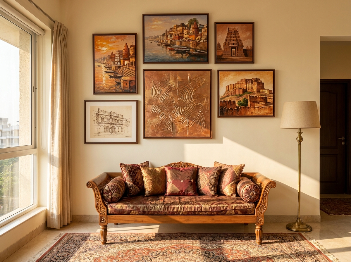 Canvas Art & Metallic Works — Original canvases. Metallic monochromes. Hand-embellished prints.