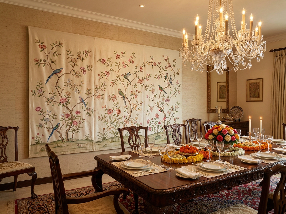 Hand-Painted Silk Panels — Luxury-tier craft. Indian artisan pricing.